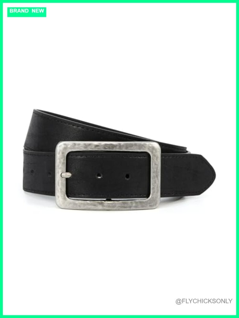 Wide Chunky Faux Leather Belt for Women Vintage Square Buckle Retro Waist